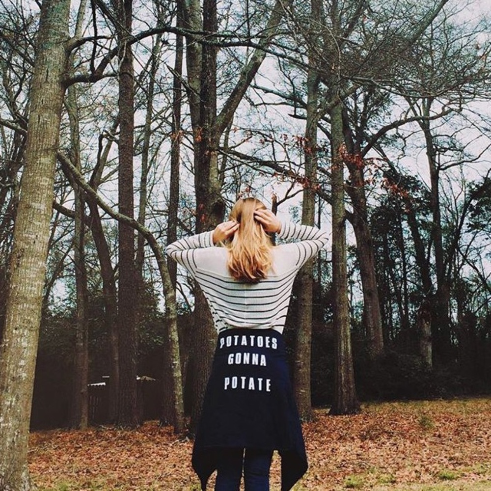 Button-Down Shirt dark blue with phrase